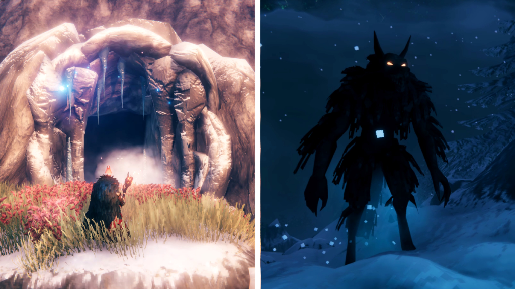 Valheim의 Frost Cave에서 Tetra를 잡기 위해 차가운 ​​낚시 미끼를 만들기 위해 Fenring 사냥