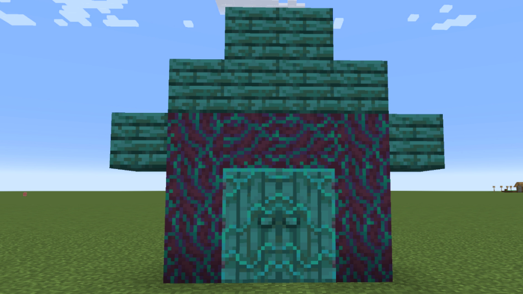 Minecraft의 뒤틀린 나무 집 프레임