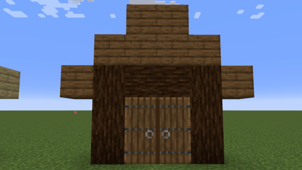 Minecraft의 가문비 나무 집 프레임