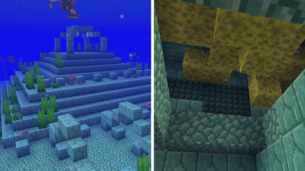 해양 기념물에서 Minecraft의 스펀지 가져오기