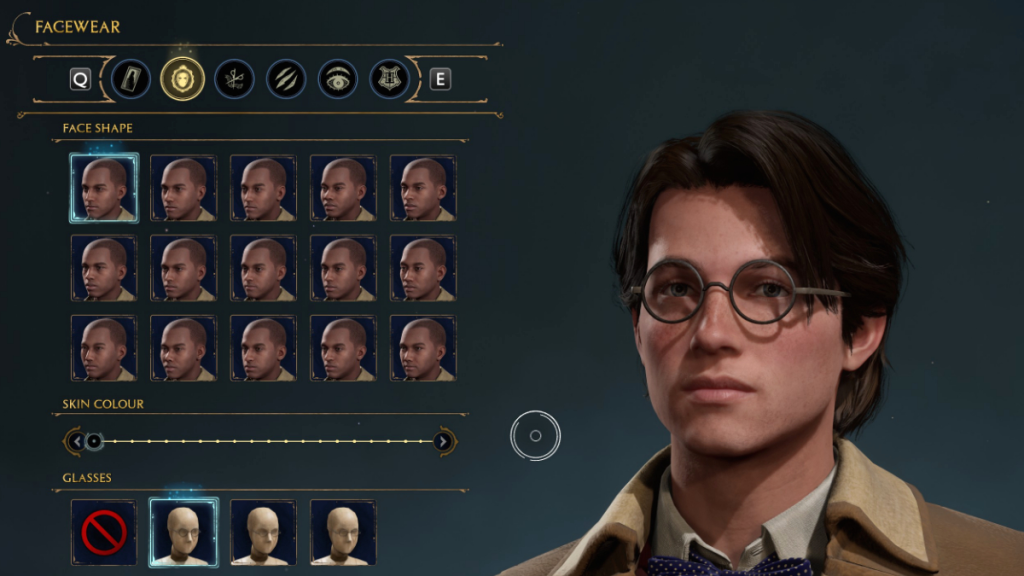 Hogwarts Legacy에서 Harry Potter 캐릭터를 만들기 위한 Facewear 옵션