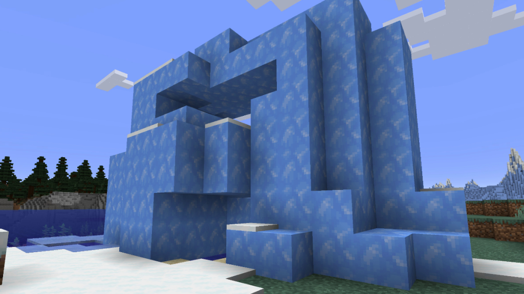 Minecraft에서 자연적인 파란색 얼음 구조 찾기